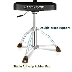 EASTROCK Drum Throne with Backrest Airlift