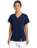 Dickies Scrubs Women's Xtreme Stretch Junior Fit V-Neck Shirt, Navy, XX-Large