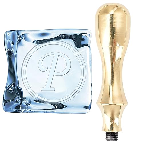 Ice stamp with initials P