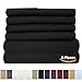 King Size Bed Sheets - 6 Piece 1500 Supreme Collection Fine Brushed Microfiber Deep Pocket King Sheet Set Bedding - 2 Extra Pillow Cases, Great Value, King, Black