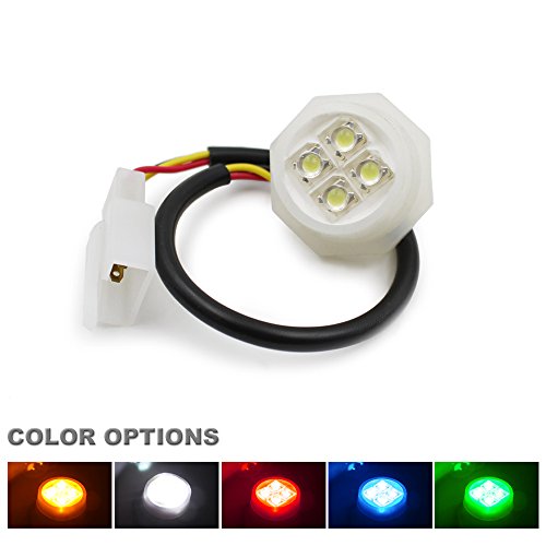 FOXCID 120W LED Hide Away Emergency Strobe Light Headlight Kit Hazard Waring System 6 Bulbs White Amber