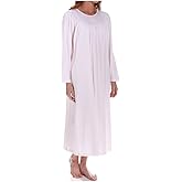 Calida Women's Soft Cotton Nightgown – Classic Long-Sleeved Summer Nightdress, 100% Soft Cotton, 47 in
