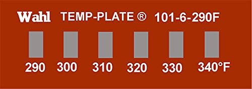 Wahl Instruments 101-6-290F Mini Six-Position Temp-Plate, 290, 300, 310, 320, 330 and 340 Degrees F (Pack of 10)
