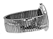 Unisex Silver-Tone Stainless Steel Stretch Band Easy to Read Watch-Medium Size