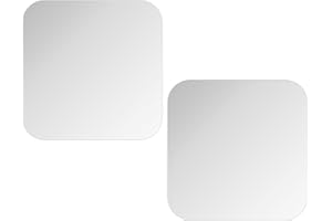 FSuizn 2-Pack 4" x 4" Stainless Steel Permit Plate for Semi Trucks, Adhesive Tape Mount, No-Drill Permit Holder for IFTA/DMV 