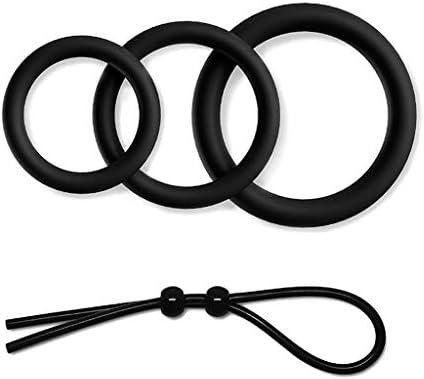 QUQUMARY 4 Pack Pёnňis Ring Set –3 Rings and 1 AdjustablePёnňis Loops – Ërěctiọņ Enhancing Male Six Toy