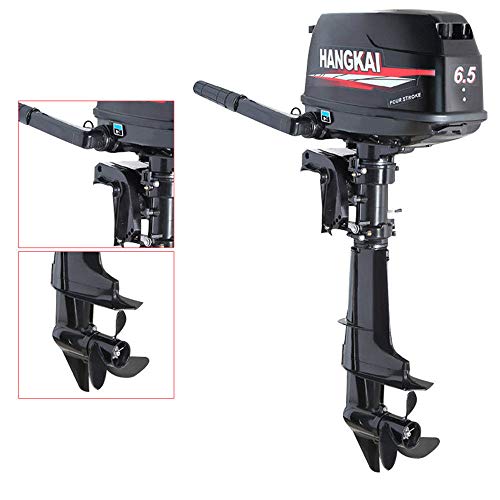 SHZICMY Outboard Motor, 4 Stroke 6.5HP 123CC Fishing Boat Engine Water Cooling System 4.8KW CDI 12L (USA Stock)