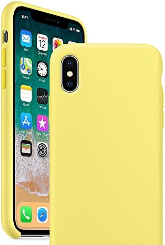 iPhone X 5.8 inch shell tpu silicone case tpu phone shell iphone X shockproof slim phone case my phone X shell design iphone X case lightweight soft silicone gel tpu phone case iphone 10 case (yellow)