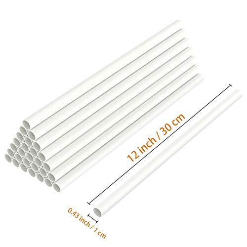 White Plastic Cake Dowel Rods for Tiered Cake Construction and Stacking