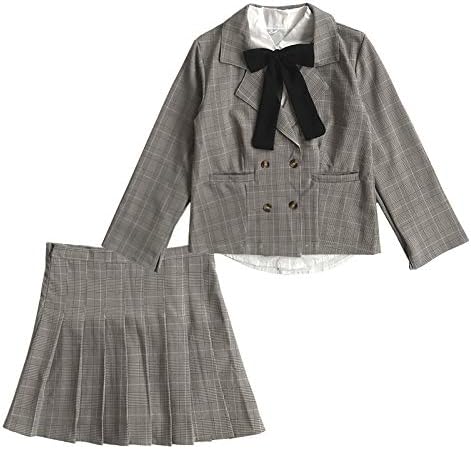 Rion 卒業式 入園式 成人式 入学式 小学校 女子 スーツ ホワイト グレー 3点セット 卒服 女の子 お受験 プリーツスカート スクール 制服 スカート発表会 チェック柄 無地 高校生 定番 ショット丈 スカート ミニ丈 大きいサイズ パンツ付き