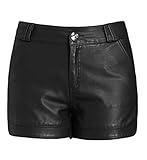 Lotsyle Women's Faux Leather Shorts PU Pants