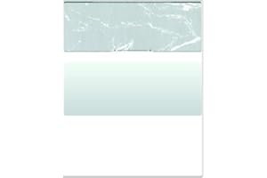 Compuchecks Blank Check Paper - 100 Pack - Computer Security Business Checks, QuickBooks & Laser Printer Compatible - Check On top, Voucher On Bottom - Check Paper Size 8 1/2-11 - Green Marble