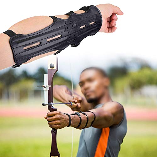 Tihebeyan Archery Armguard, Arm Guard Leather Arm Armor Guard Bracers Medieval Armor Costume Traditional Archery Protective Gear