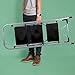Delxo Portable Collapsible Lightweight Alloy Steel 3-Step Stool Stepladder with Wide Pedal, Hand Grip and Locking Mechanism, White
