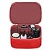 SLEEKO Makeup Organizer Soft Train Case with Compartments - Adjustable Cosmetic Dividers Bag for Make Up Brushes + Toiletries | Professional & Personal Use