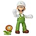 World of Nintendo Super Mario Fire Luigi 4” Articulated Figure with Fire Flower