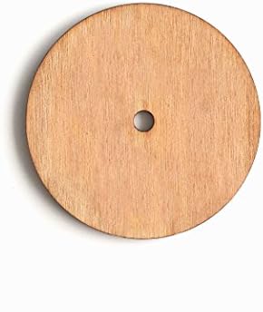 25 Wood Circle with 1/4" Center Hole Blank Discs 3/16" Thick (Select Size) (1.5")
