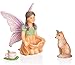 Joykick Fairy Garden Bistro Kit - Miniature Hand Painted Figurine Statues with Accessories - Set of 11pcs for Your House and Lawn Decor