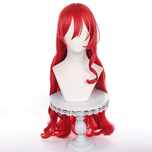 Red Amine Long Cosplay Wig Wave Heat Resisitant Synthetic Costume Hair for Women Halloween Comic Con Show Cos Party Replacement Wigs — image 1