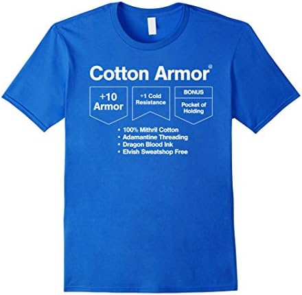 Mens Cotton Armor: Role Playing T-shirt Medium Royal Blue