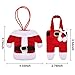6PCS Santa Suit Christmas Silverware Holder Pockets Red Kitchen Cutlery Bag Santa Suit Dinner Flatware Holders