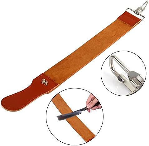 Razorless Professional Belt Cut Straight Leather Razor Knife Strop Sharpener Strap Shaving .