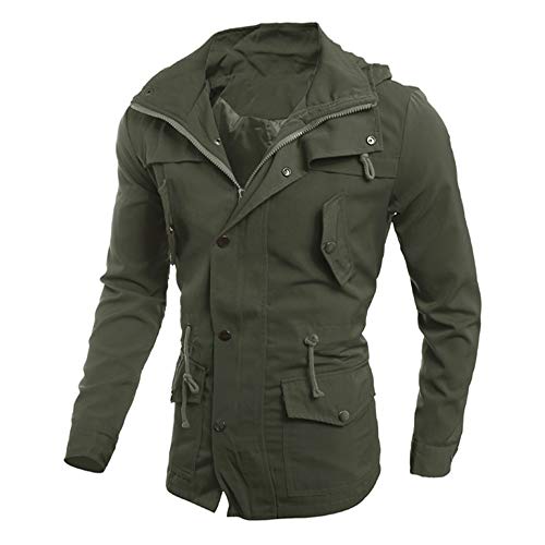 Clearance!Men's Zip Pocket Polid Silim Casual Jacket Coat Outwear Overcoat Outwear Tops