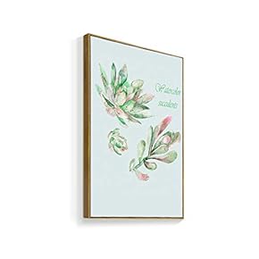 Framed Home Artwork Succulent Plant for Living Room Bedroom