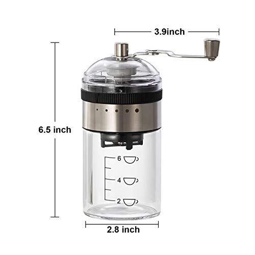 Manual Coffee Grinder,BuLanqi with Adjustable Setting Conical Ceramic