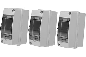 HONMEET 3pcs Two-Way Din Rail Enclosure Box Waterproof Cover IP65 Electrical Distribution Power Protection