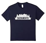 unisex-child Sacramento California Skyline T-Shirt Capital Hometown Gift 6 Navy