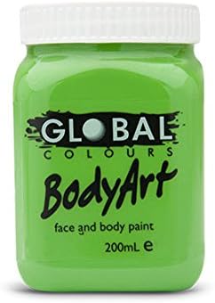 Global Body Art Face Paint - Liquid Light Green 200ml