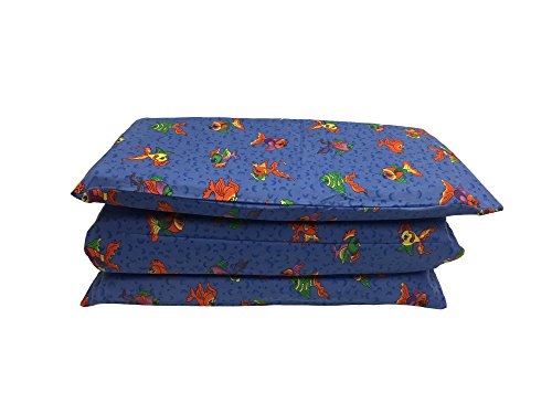 KinderMat Full Cover Sheet, Pillowcase Style Sheet Fits Rainbow Designer, Daydreamer, Heavy-Duty, and Enduro, 100% Cotton Flannel, Ocean and Fish Print, Large