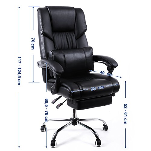 SONGMICS-Poltrona-Girevole-con-Poggiagambe-Sedia-Direzionale-Ergonomica-da-Ufficio-Studio-Regolabile-con-Rotelle-OBG71B