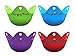 Silicone Egg Poacher Cups - Premium Silicone Poaching Pods for Cooking Perfect Poached Eggs - BPA Free - FDA Approved - For Stovetop or Microwave - Dishwasher Safe - Set of 4 Colorful Pods - KingzMade