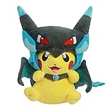 Mega PikaXChar fire dragon dress up plush animal for kids Legendary Blue Edition