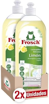 - Lavavajillas a Mano Líquido Bálsamo Ecológico Limón, Desengrasa y Protege la Piel, Dermatológicamente Testado - Pack de 2 Unidades x 750 ml