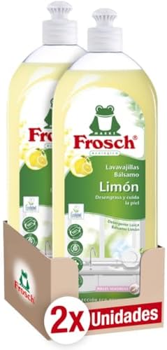 - Lavavajillas a Mano Líquido Bálsamo Ecológico Limón, Desengrasa y Protege la Piel, Dermatológicamente Testado - Pack de 2 Unidades x 750 ml
