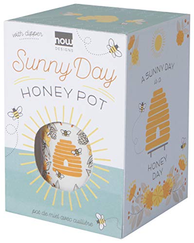 Now-Designs-Stone-Honey-Pot-Sunny-Day-with-Bees-3-x-4-in-10-oz-Capacity