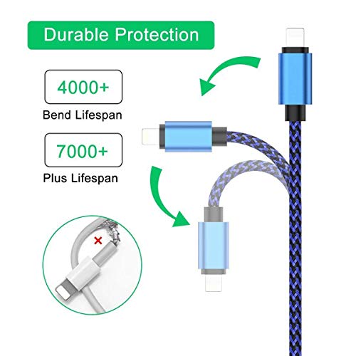 image for Power4 Lightning Cable, iPhone Charger Cables 4Pack 3FT 3FT 6FT 10FT t