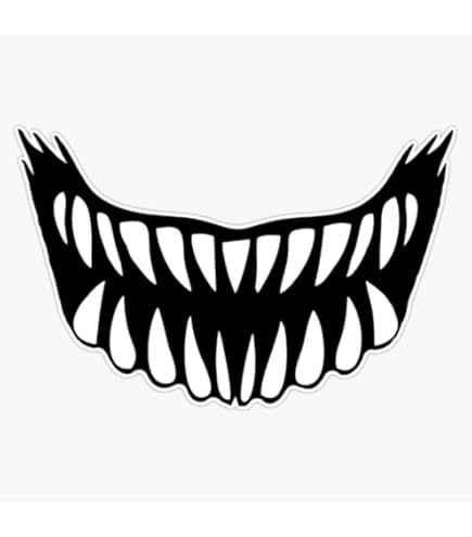 Amazon.com - Dark Monster Mouth Bumper Sticker Vinyl Decal 5