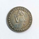 NiuChong Rare Carved Chritmas Gifts - Hobo Morgan Dollar Sexy Girl Nickel Funny Pieces - 1881 Hobo Nickel Coin Handmade Coin Hobby Keychain Pendant Love it