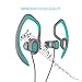 Mucro Sports Earhook Headphones Sweatproof in Ear Headphone Workout Earphone 3.5mm Jack Wired Stereo Headset with Microphone for Gym Running Jogging Hiking Cycling (Blue)