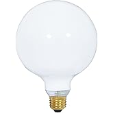 Satco S3001 40-Watt Decorative G40 Incandescent Light Bulb, White