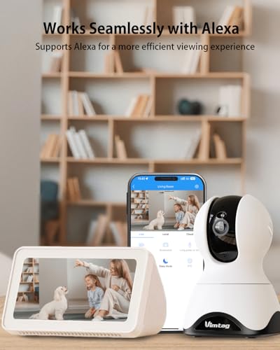 VIMTAG 2.5K Pet Camera Indoor with Phone App, 360° Dog Camera with Speaker, Indoor Cameras for Home Security, 5G/2.4G WiFi, Motion Tracking & AI Detection, 2-Way Audio, Night Vision, SD/Cloud Storage - View 12