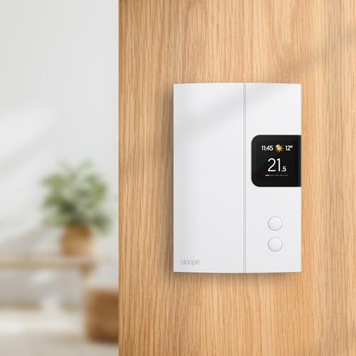Sinopé Smart Wi-Fi Thermostat for Electric Baseboard Heaters – Color Display, Up to 25% Energy Savings, Works with Alexa, Google Home & Apple Home – TH1143WF