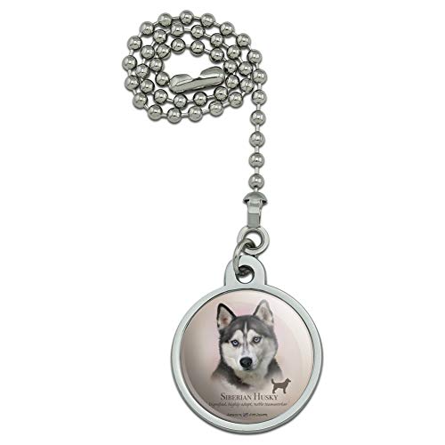 GRAPHICS & MORE Siberian Husky Dog Breed Ceiling Fan and Light Pull Chain