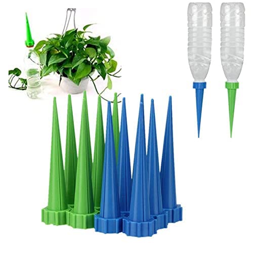 12 Pcs Automatic Plant Watering Spike Device, Cone Plant Drip Irrigation Spike for Garden, Home, Indoor, Outdoor