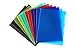 STEMSFX Clear Plastic Paper Jacket Sleeve Folders for Letter Size Papers - Pack of 12 (Assorted Colors)