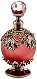 StealStreet SS-A-51616 Crystal Jewel Fragrance Perfume Bottle, Elegant Red